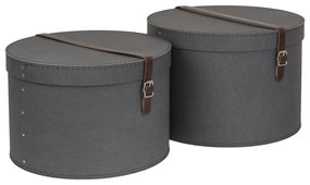 Súprava 2 čiernych škatúľ Bigso Box of Sweden Rut