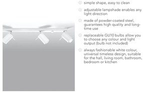 Biele stropné svietidlo Sollux Etna 4L