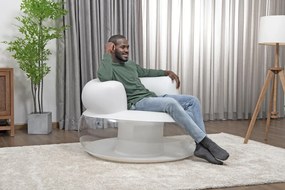 Bestway Nafukovacie kreslo biele 112 x 112 x 70 cm 75138