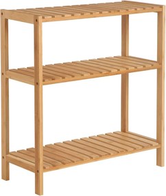 Bambusový regál s 3 úrovňami, prírodný