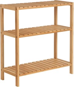 Bambusový regál s 3 úrovňami, prírodný