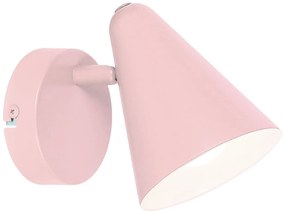 CLX Nástenné bodové svietidlo do detskej izby AGOSTINO, ružové