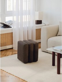 Hnedý taburet z textílie buklé Radd – noo.ma