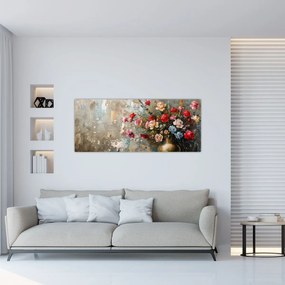 Obraz - Váza kvetov (120x50 cm)