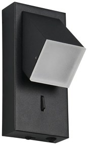 Matne čierne LED nástenné svietidlo Raglan – Trio