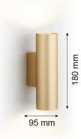 Argon 7178 - Nástenné svietidlo MITOS PLUS 2xGU10/5W/230V zlatá