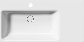 GSI GSI, NUBES keramické umývadlo 100x50cm, s odkladacou plochou vpravo, biela ExtraGlaze, 9627111