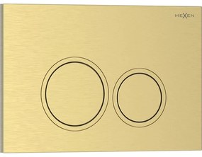 Mexen Tex 01, tlačidlo na splachovanie, brúsené zlato, 6101-11