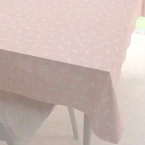 Biante Dekoračný obdĺžnikový obrus PM-062 Konfety na pastelovo lososovom 60x100 cm