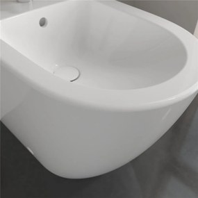 VILLEROY &amp; BOCH Subway 2.0 samostatne stojací bidet s otvorom, s prepadom, 370 x 560 mm, biela alpská, s povrchom CeramicPlus, 540100R1