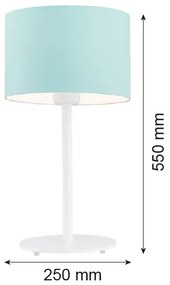 Argon 4127 - Stolná lampa MAGIC 1xE27/15W/230V tyrkysová/biela