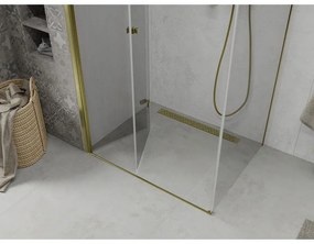 Mexen Lima sprchovací kút 80x100 cm, priehľadná, zlatá, 856-080-100-50-00