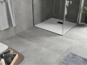 Mexen Hugo, štvorcová sprchová vanička SMC 70 x 70 cm, biela, čierna krytka, 42107070-B