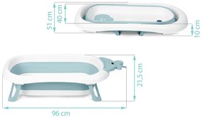 Ricokids Detská vanička s teplomerom RK-282 biela a modrá