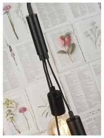 Čierno-sivá stojacia lampa s kovovým tienidlom (výška 190 cm) Oslo – it's about RoMi