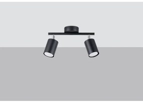 Sollux SL.1127 - Bodové svietidlo LEMMI 2xGU10/40W/230V čierna