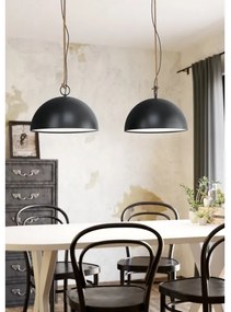 Eglo 78444 - Luster na lanku HODSOLL 2xE27/40W/230V čierna/hnedá
