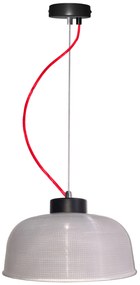 CLX Závesné retro osvetlenie FROSINONE, 1xE27, 40W, 26,5cm, okrúhle, červené