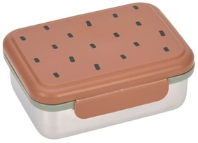 Antikorový desiatový box - Happy Prints caramel