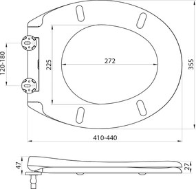 Aqualine ESMERALDA WC sedátko, Soft Close, biela ES8816