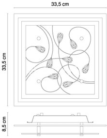 Globo 40408-2 - Stropné svietidlo JASMINA  2xE27ILLU/40W/230V