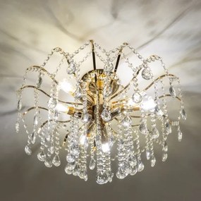 Brilagi - Prisadený luster CRYSTAL 6xE14/60W/230V zlatá