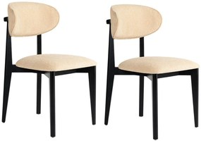 Sada jedálenských stoličiek Lionte Beige andBlack, 2 ks