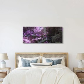 Obraz - fialové stromy (120x50 cm)