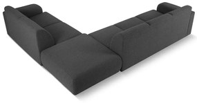 Tmavosivá rohová pohovka z textílie bouclé (pravý roh) Molino – Micadoni Home