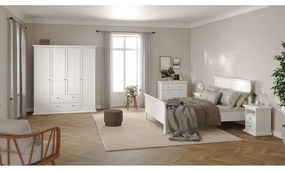 Biela nízka komoda 96x87 cm Paris – Tvilum