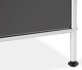 Veľká kovová odkladacia skrinka »CN3« so 6 výklopnými priehradkami, sivá