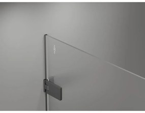Mexen, Mexen Lunar-F pravé sklápacie sprchové dvere 95 cm, transparentné, pištoľový kov - 836-095-000-95-00-P