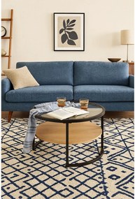 Čierny/v prírodnej farbe okrúhly konferenčný stolík v dekore duba ø 68 cm Zanu – Bonami Essentials