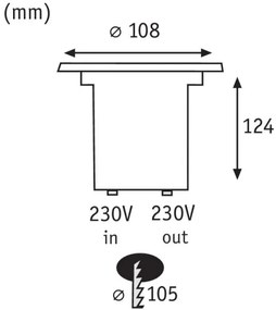 Paulmann 93992 - LED GU10/3,5W IP67 Vonkajšie zápustné svietidlo SPECIAL 230V
