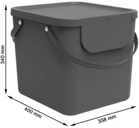 Odpadkový kôš na triedený odpad z recyklovaného plastu 40 l Albula - Rotho