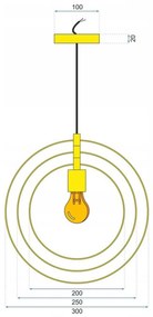 Toolight - závesná lampa E27 APP286-1CP, zlatá, OSW-08404