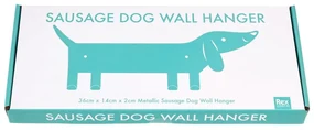 Tyrkysovomodrý kovový nástenný detský vešiak Sausage Dog – Rex London