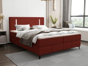Jednolôžková posteľ 120 cm Ortega Comfort (červená) (s roštom a matracom, s úl. priestorom) (s LED osvetlením). Vlastná spoľahlivá doprava až k Vám domov. 1082706
