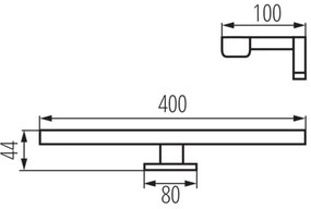 Kanlux 34932 - LED osvetlenie kúpeľňového zrkadla ASTIM LED/8W/230V IP44 chróm