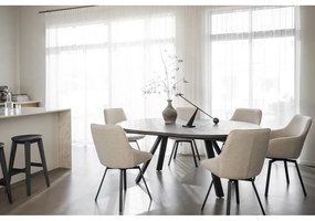 Tmavohnedý okrúhly rozkladací jedálenský stôl v dekore duba ø 135 cm Maddock – Rowico