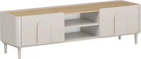 TV stolík Amilio 170 cm na nožičkách - kašmírová / dub olejovaný