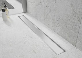 Mexen Flat nerezový sprchový žľab 70 cm vzor biele sklo, 1027070-15