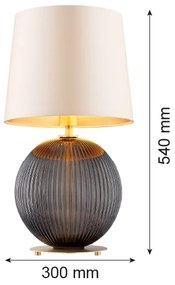 Argon 8538 - Stolná lampa HAMILTON 1xE27/15W/230V krémová/čierna