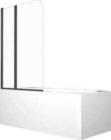 Besco Vaňová zástena PRIME BLACK 2 90140 (90x140 cm | Transparent)