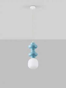 LED modro-biely moderný luster Clio 2