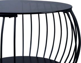 Okrúhly konferenčný stolík Shanghai, 80 cm, čierny/sivý