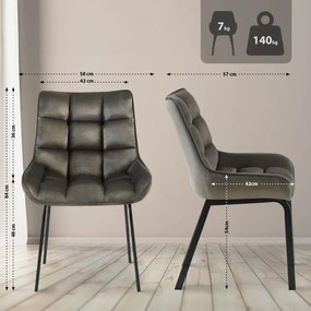 Stolička Saranda zamat - antracit