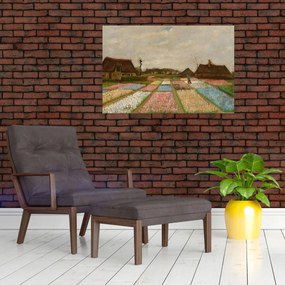 Obraz - Vincent van Gogh, Flower Beds in Holland, reprodukcia (90x60 cm)