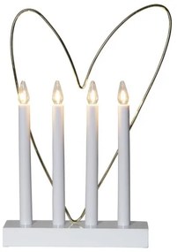 Eglo 410978 - Vianočný svietnik GLOSSY HEART 4xE10/3W/230V
