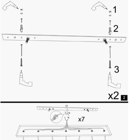 Luster na lanku KEM 5xE27/40W/230V čierny
